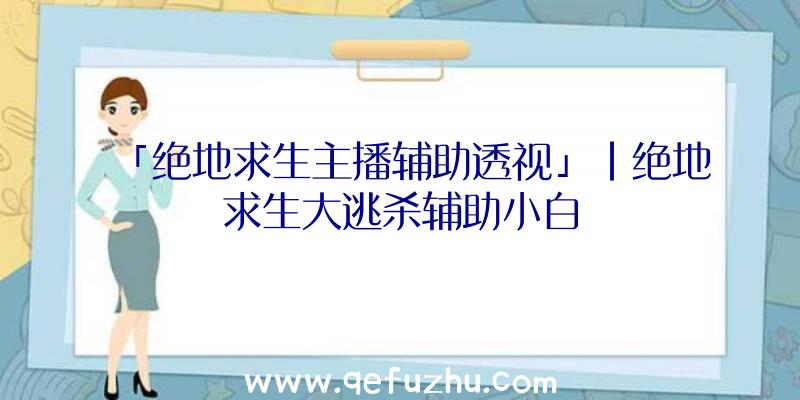 「绝地求生主播辅助透视」|绝地求生大逃杀辅助小白